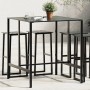 Tall bar table made of steel with black powder coating, measuring 100x100x110 cm. by , Garden tables - Ref: Foro24-4009269, P...