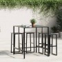 Tall bar table made of steel with black powder coating, measuring 100x100x110 cm. by , Garden tables - Ref: Foro24-4009269, P...