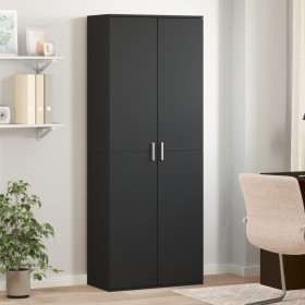 Tall black engineered wood sideboard 70x35x180 cm by , Lockers and storage cabinets - Ref: Foro24-3276659, Price: 144,69 €, D...