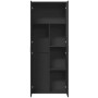 Tall black engineered wood sideboard 70x35x180 cm by , Lockers and storage cabinets - Ref: Foro24-3276659, Price: 205,78 €, D...