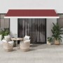 Burgundy retractable manual awning 450x300 cm by , Awnings - Ref: Foro24-3215316, Price: 407,48 €, Discount: %