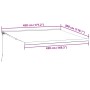 Burgundy retractable manual awning 450x300 cm by , Awnings - Ref: Foro24-3215316, Price: 407,48 €, Discount: %