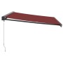 Toldo retráctil manual burdeos 450x300 cm de , Toldos - Ref: Foro24-3215321, Precio: 598,14 €, Descuento: %