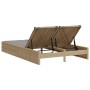 Double sun lounger with beige synthetic rattan cushions by , Loungers - Ref: Foro24-368631, Price: 274,49 €, Discount: %