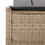 Double sun lounger with beige synthetic rattan cushions by , Loungers - Ref: Foro24-368631, Price: 274,49 €, Discount: %