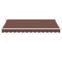 Toldo retráctil manual con luz LED marrón 350x250 cm de , Toldos - Ref: Foro24-3215377, Precio: 268,45 €, Descuento: %