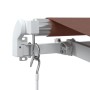 Manual retractable awning with LED light brown 350x250 cm by , Awnings - Ref: Foro24-3215377, Price: 268,99 €, Discount: %