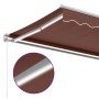 Manual retractable awning with LED light brown 350x250 cm by , Awnings - Ref: Foro24-3215377, Price: 268,99 €, Discount: %