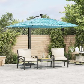 Garden umbrella with blue steel pole 246x246x230 cm by , Umbrellas - Ref: Foro24-4005075, Price: 152,99 €, Discount: %