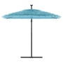 Garden umbrella with blue steel pole 246x246x230 cm by , Umbrellas - Ref: Foro24-4005075, Price: 152,99 €, Discount: %