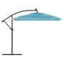 Garden umbrella with blue steel pole 246x246x230 cm by , Umbrellas - Ref: Foro24-4005075, Price: 152,99 €, Discount: %