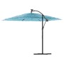 Garden umbrella with blue steel pole 246x246x230 cm by , Umbrellas - Ref: Foro24-4005075, Price: 152,99 €, Discount: %