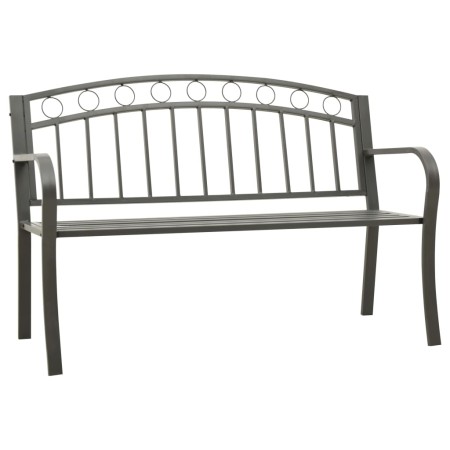 Gray steel garden bench 125 cm by vidaXL, garden benches - Ref: Foro24-312042, Price: 108,31 €, Discount: %