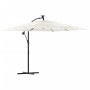 Garden umbrella with white steel pole 246x246x230 cm by , Umbrellas - Ref: Foro24-4005077, Price: 143,68 €, Discount: %