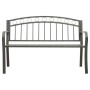 Gray steel garden bench 125 cm by vidaXL, garden benches - Ref: Foro24-312042, Price: 108,31 €, Discount: %