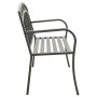 Gray steel garden bench 125 cm by vidaXL, garden benches - Ref: Foro24-312042, Price: 108,31 €, Discount: %