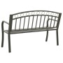 Gray steel garden bench 125 cm by vidaXL, garden benches - Ref: Foro24-312042, Price: 108,31 €, Discount: %