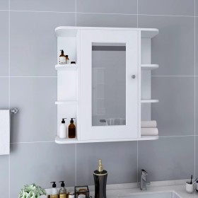 Bathroom cabinet with white mirror 66x17x63 cm MDF by vidaXL, bathroom vanities - Ref: Foro24-323601, Price: 85,20 €, Discoun...