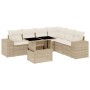 Set sofás de jardín 7 piezas y cojines ratán sintético beige de , Conjuntos de jardín - Ref: Foro24-3269188, Precio: 608,52 €...