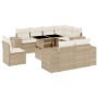 Gartensofagarnitur 9-teilig mit Kissen aus synthetischem Rattan in Beige. von , Gartensets - Ref: Foro24-3269298, Preis: 821,...