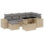 Set sofás de jardín 7 piezas y cojines ratán sintético beige de , Conjuntos de jardín - Ref: Foro24-3269309, Precio: 547,59 €...