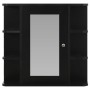 Armario de baño con espejo negro 66x17x63 cm MDF de vidaXL, Tocadores de baño - Ref: Foro24-323602, Precio: 133,80 €, Descuen...