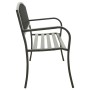 Gray steel garden bench 125 cm by vidaXL, garden benches - Ref: Foro24-312037, Price: 113,99 €, Discount: %