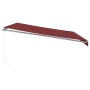 Manual retractable awning with LED lights burgundy 450x350 cm by , Awnings - Ref: Foro24-3214987, Price: 381,57 €, Discount: %