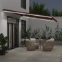 Manual retractable awning with LED lights burgundy 500x350 cm by , Awnings - Ref: Foro24-3214991, Price: 491,72 €, Discount: %