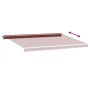 Manual retractable awning with LED lights burgundy 500x350 cm by , Awnings - Ref: Foro24-3214991, Price: 491,72 €, Discount: %