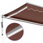 Toldo retráctil automático con luces LED marrón 450x350 cm de , Toldos - Ref: Foro24-3215394, Precio: 687,35 €, Descuento: %