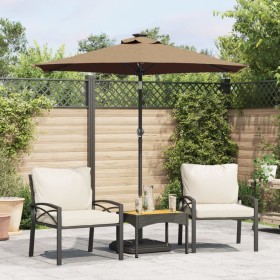 Garden umbrella with taupe steel pole 225x225x212 cm by , Umbrellas - Ref: Foro24-4005061, Price: 54,93 €, Discount: %