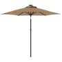 Garden umbrella with taupe steel pole 225x225x212 cm by , Umbrellas - Ref: Foro24-4005061, Price: 54,93 €, Discount: %