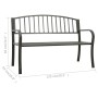 Gray steel garden bench 125 cm by vidaXL, garden benches - Ref: Foro24-312037, Price: 113,99 €, Discount: %