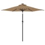 Garden umbrella with taupe steel pole 225x225x212 cm by , Umbrellas - Ref: Foro24-4005061, Price: 54,93 €, Discount: %