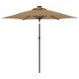 Garden umbrella with taupe steel pole 225x225x212 cm by , Umbrellas - Ref: Foro24-4005061, Price: 54,93 €, Discount: %