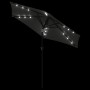 Garden umbrella with LED lights, anthracite steel pole, 225x225x212 cm. by , Umbrellas - Ref: Foro24-4005068, Price: 73,86 €,...