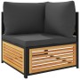 Gartensofa-Set mit 6-teiligen massiven Akazienholz-Kissen. von , Gartensets - Ref: Foro24-3214880, Preis: 741,31 €, Rabatt: %