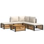 Gartensofa-Set mit 6-teiligen massiven Akazienholz-Kissen. von , Gartensets - Ref: Foro24-3214905, Preis: 663,69 €, Rabatt: %