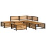 Gartensofa-Set mit 6-teiligen massiven Akazienholz-Kissen. von , Gartensets - Ref: Foro24-3214905, Preis: 663,69 €, Rabatt: %