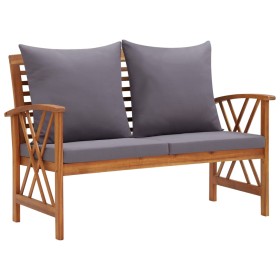 Garden bench with cushions 119 cm solid acacia wood by vidaXL, garden benches - Ref: Foro24-310271, Price: 182,50 €, Discount: %