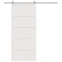 Puerta de granero madera maciza pino blanca 90x208 cm de , Puertas - Ref: Foro24-850633, Precio: 130,23 €, Descuento: %