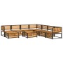 Garden sofa set with 9 pieces, solid acacia wood with cushions. by , Garden sets - Ref: Foro24-3214926, Price: 1,00 €, Discou...