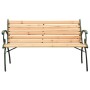 Garden bench cast iron and solid fir wood 123 cm by vidaXL, garden benches - Ref: Foro24-312032, Price: 145,66 €, Discount: %