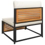 Garden sofa set with 3-piece solid acacia wood cushions. by , Garden sets - Ref: Foro24-3214932, Price: 367,79 €, Discount: %