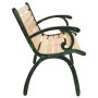 Garden bench cast iron and solid fir wood 123 cm by vidaXL, garden benches - Ref: Foro24-312032, Price: 145,66 €, Discount: %