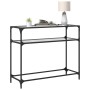 Mesa consola superficie vidrio transparente acero 98x35x81 cm de , Mesas consola - Ref: Foro24-846026, Precio: 72,61 €, Descu...