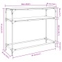 Konsolentisch mit transparenter Glasoberfläche und Stahlgestell 98x35x81 cm. von , Konsolentische - Ref: Foro24-846026, Preis...