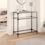 Console table with transparent glass surface and steel frame 80x35x81 cm by , console tables - Ref: Foro24-846024, Price: 67,...