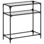 Mesa consola superficie vidrio transparente acero 80x35x81 cm de , Mesas consola - Ref: Foro24-846024, Precio: 67,42 €, Descu...